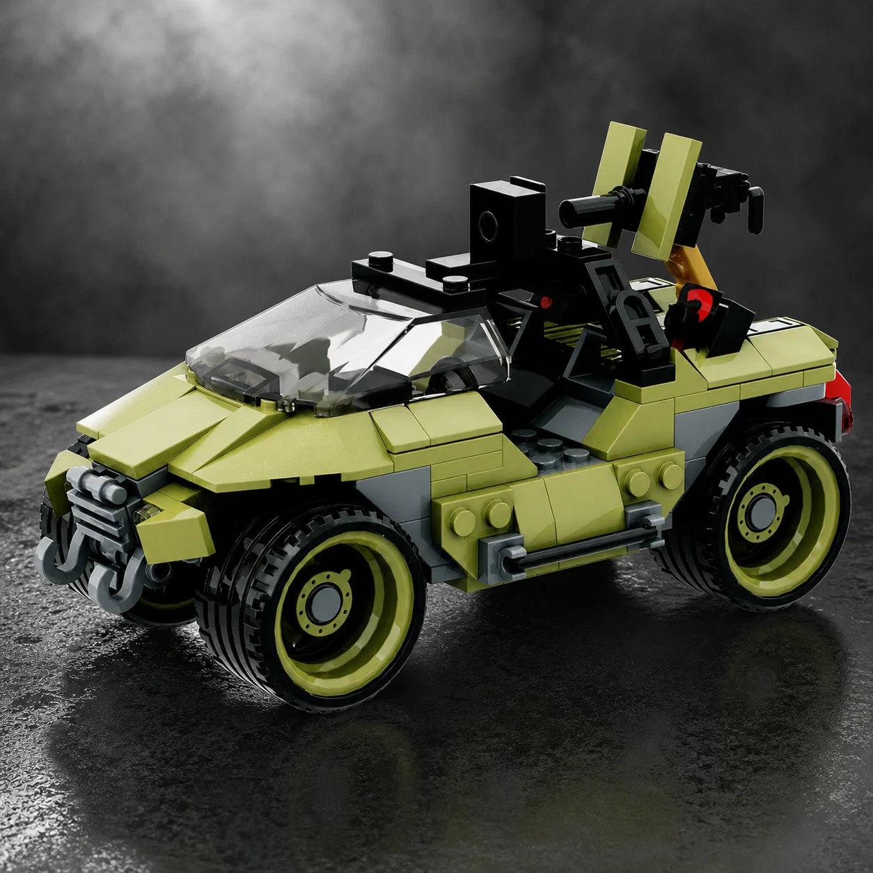 

Sci-Fi Military Off-Road Vehicle Building Blocks Tactical Armed Buggy DIY Assembly Model Desk Decor