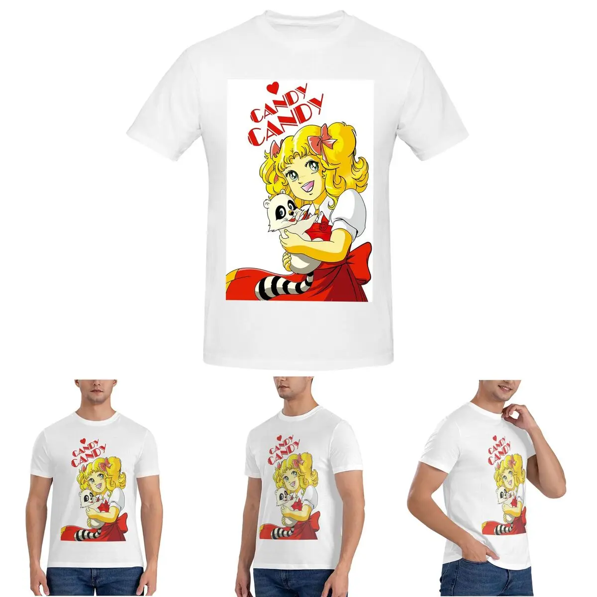 

Candy Candy Anime Manga The Best Anime Of The 70s T-Shirt for Men T Shirts Men's Short Sleeve O-Neck Summer Clothes Tops S-6XL