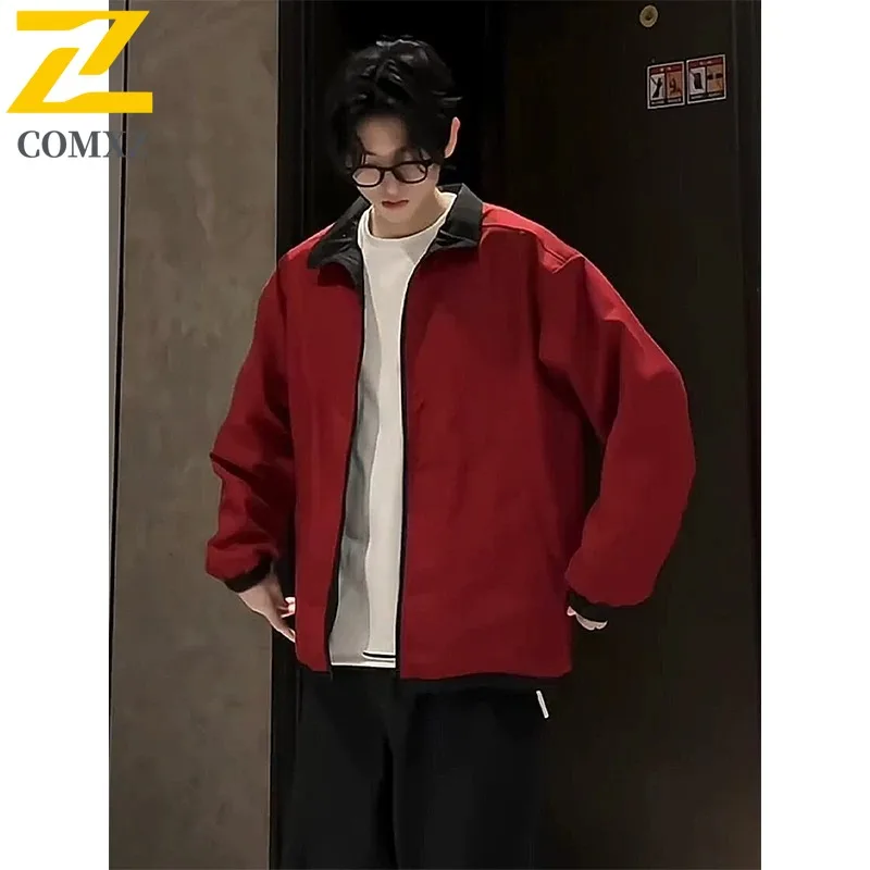 

COMXZ Men Chaqueta Stand Collar Loose Casual Thin Outdoor Climbing Solid Color Travel Varsity Jacket Breathable Hunting Coat