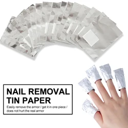 50/100Pcs Nails Aluminum Foil Nail Soaking Acrylic Gel Polishing Bag Nail Removal Wraps Gel Polish Remover Manicure Tool