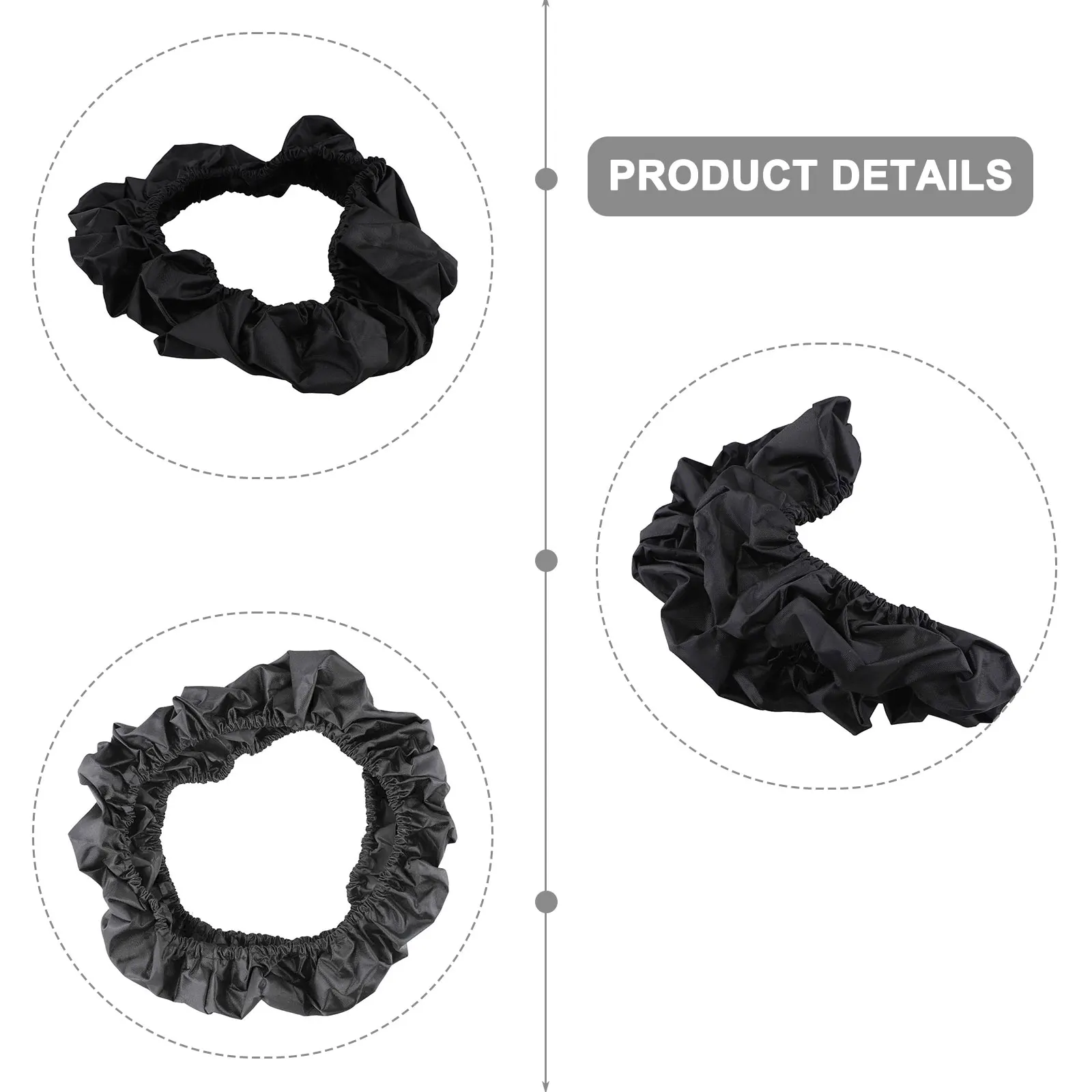 For Car Repair Diameter Of Up To 45cm Car Steering Wheel Cover Black Steering Wheel Cover High-Quality Oxford Cloth