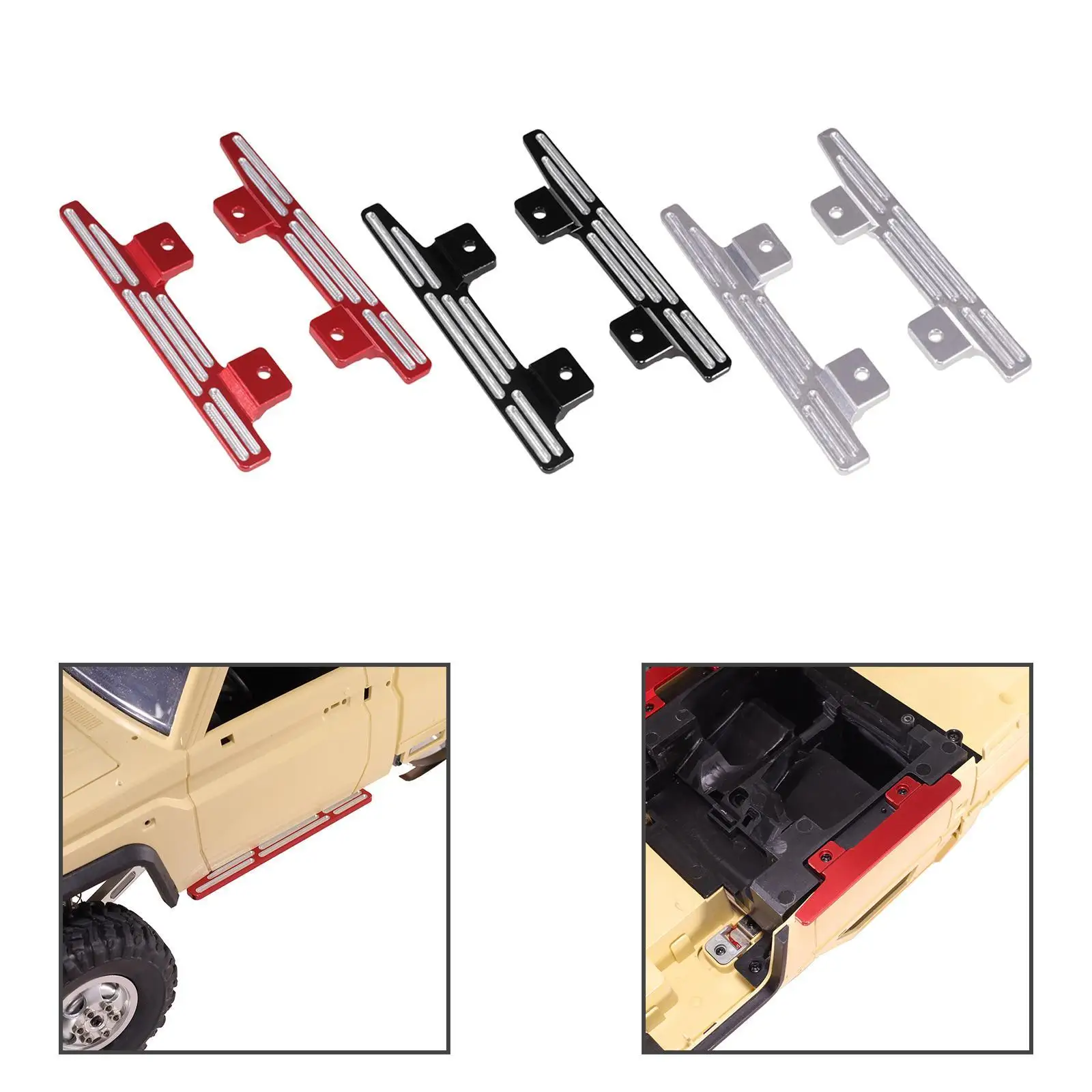 

2 Pieces 1/12 RC Car Foot Pedals Upgrade Step Running Board RC Side Board for MN78 MN82 LC79 Vehicles Car Trucks DIY Accessory