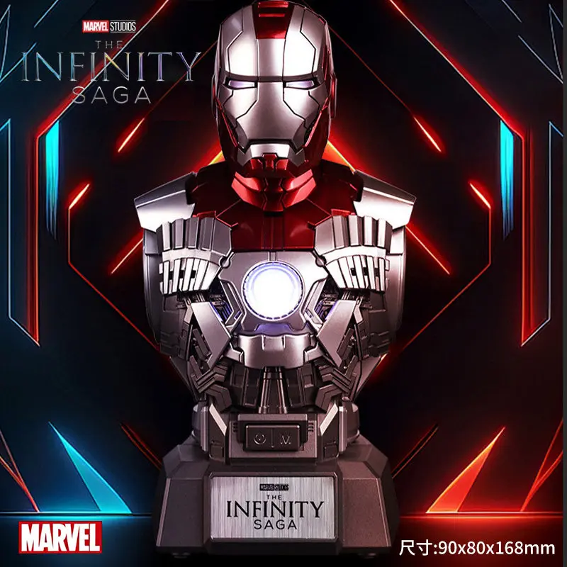 

Marvel Iron Man Bluetooth Speaker Chest Breathing Light Sync With Music Gaming Room Decor Desktop Ornament Accessory Male Gift