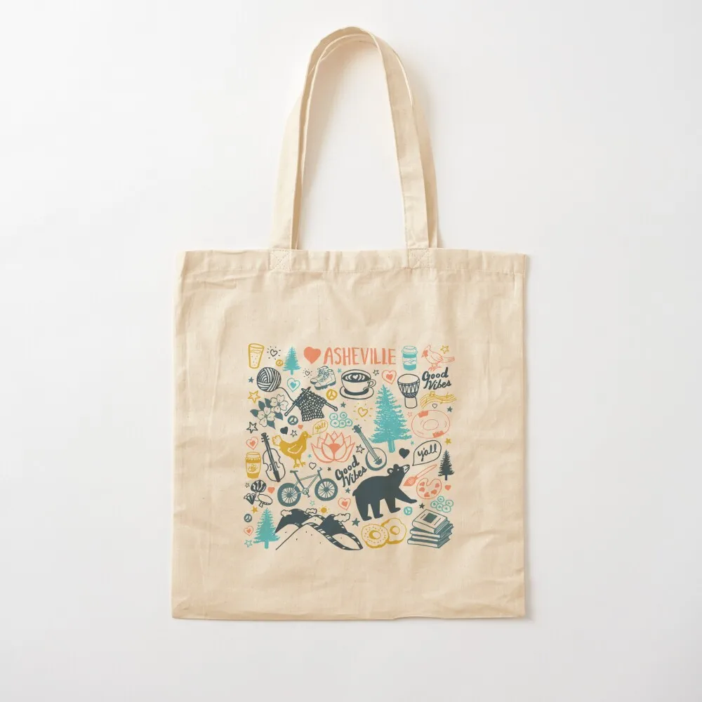 

The Life in Asheville Tote Bag Women's shopping bag Woman shopper bag Cloth bags Canvas Tote