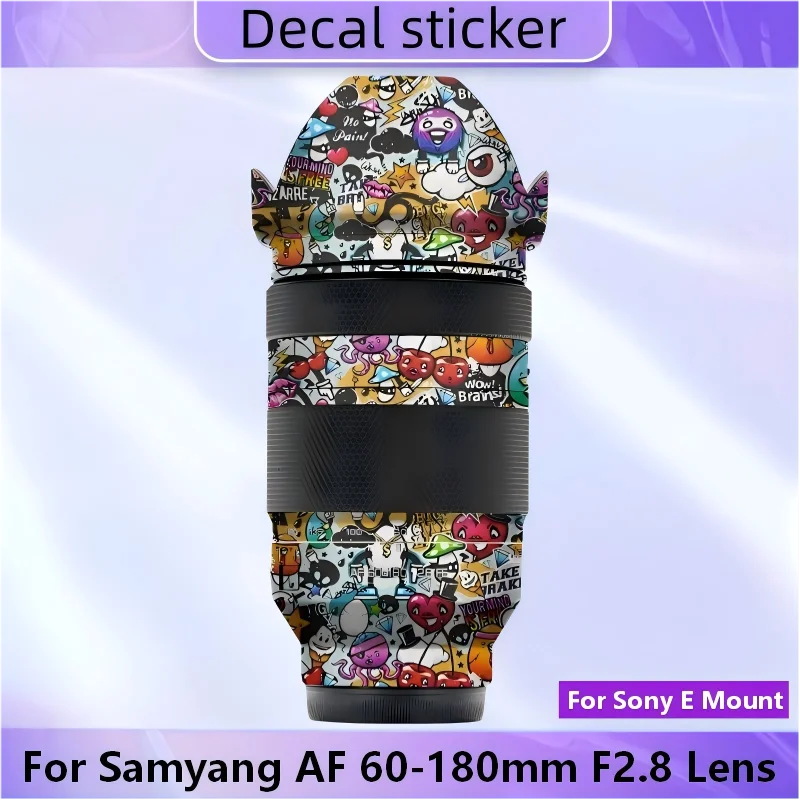 For SAMYANG AF 60-180mm F2.8 For Sony E Mount Lens Sticker 60 180 Wrap Cover for Samyang AF60-180F2.8 Lens Protective Skin