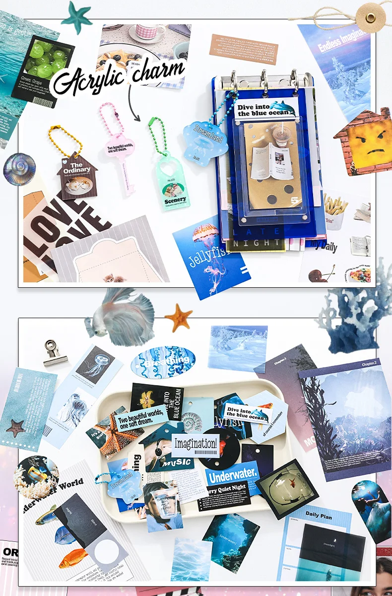 TIANZI 70 pcs Garden Post Office Collection Light Paper Material Pack DIY Handbook Collage Journal Notebook Scrapbook Envelope