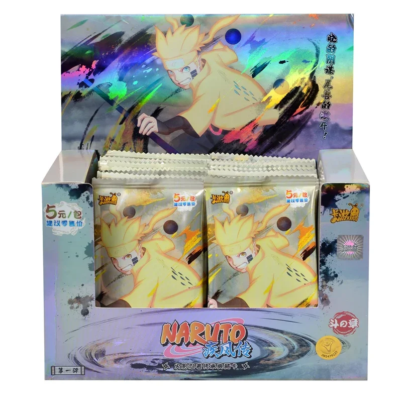 Kawou Naruto Cards Original Box regali per bambini Anime Character Battle Game Toy collezione classica memorial Ninja reame