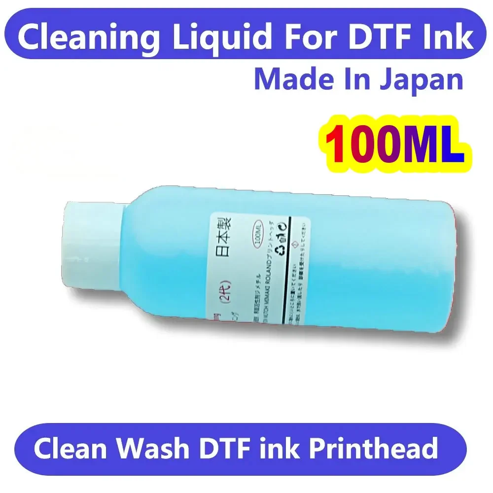 100 ml DTF-reiniger Reinigingsvloeistof Ontgrendel printkopreiniger L1800 L805 i3200 XP600 1390 DX5 DX6 DX7 Printkop Schoon ontstoppen water