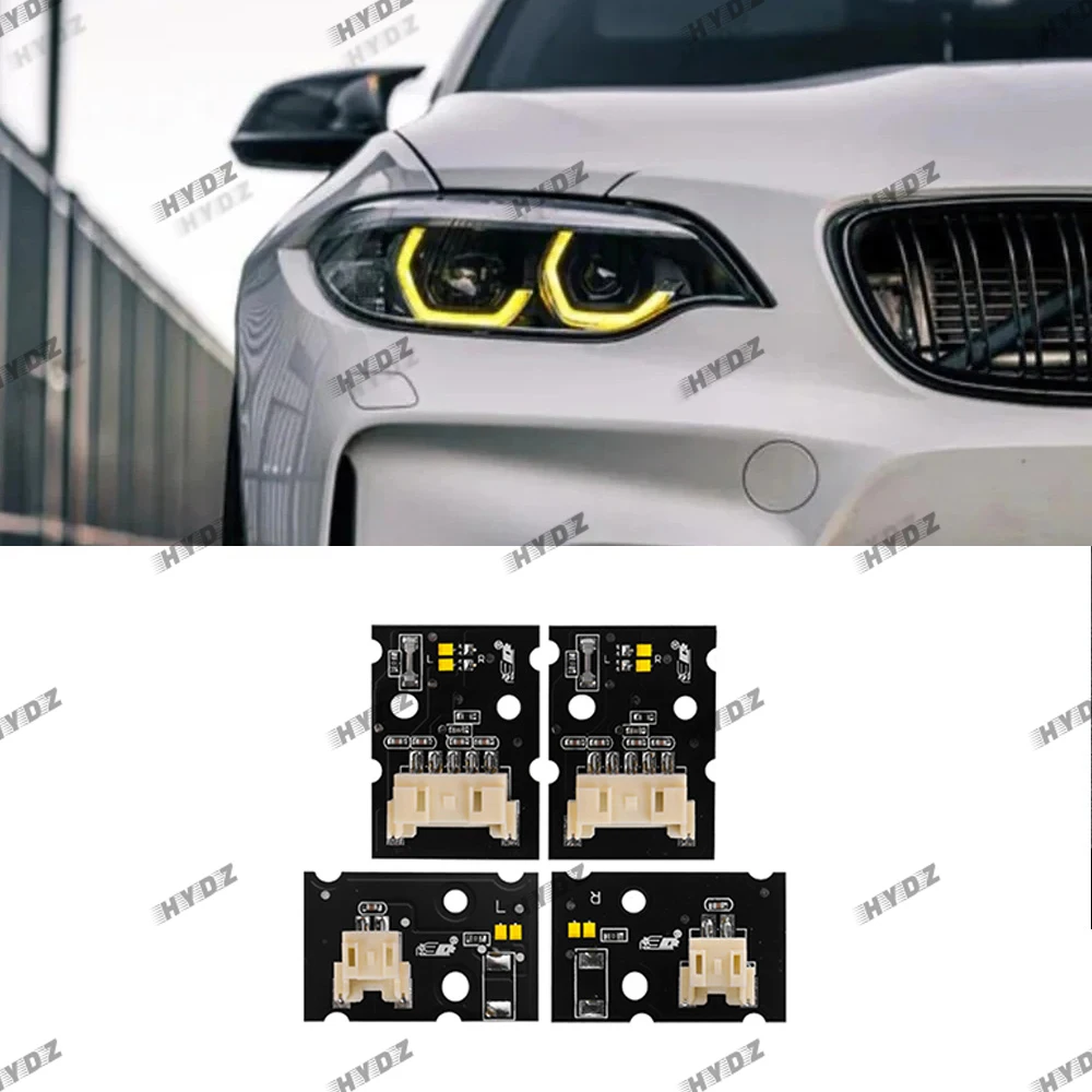 

Lemon Yellow Angel Eyes For BMW 2 series F22 F23 F87 LCI M2C 2018-2021 Year DRL LED Headlight Daytime Light 7494851 63117494852