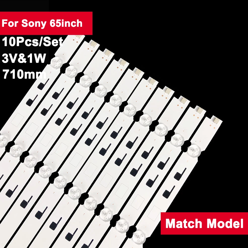 

10pcs Led Backlight Strip For Sony 65inch 2015SONY65_FCOM KD-65X7500D LM41-00116K KD-65XD7505 XBR-65X750D 710mm Bar Tv Repair