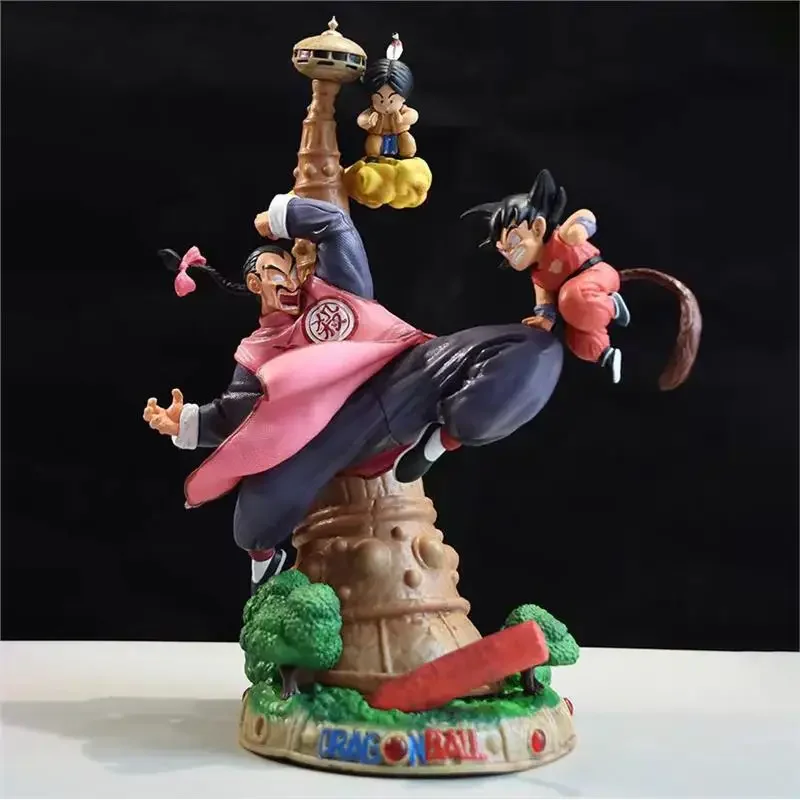 

28cm Dragon Ball Anime Figures Goku Figurine Tao Pai Pai Vs Son Goku Series Karin Tower Action Figures Collectible Ornament Toys
