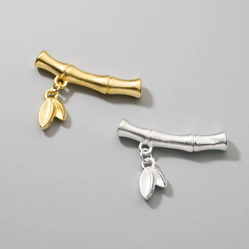 

1pc/lot 925 Sterling Silver Fancy Bamboo Tube Charms Craftwork Necklace Bracelets Silver Pendants DIY Jewelry Fine Accessories