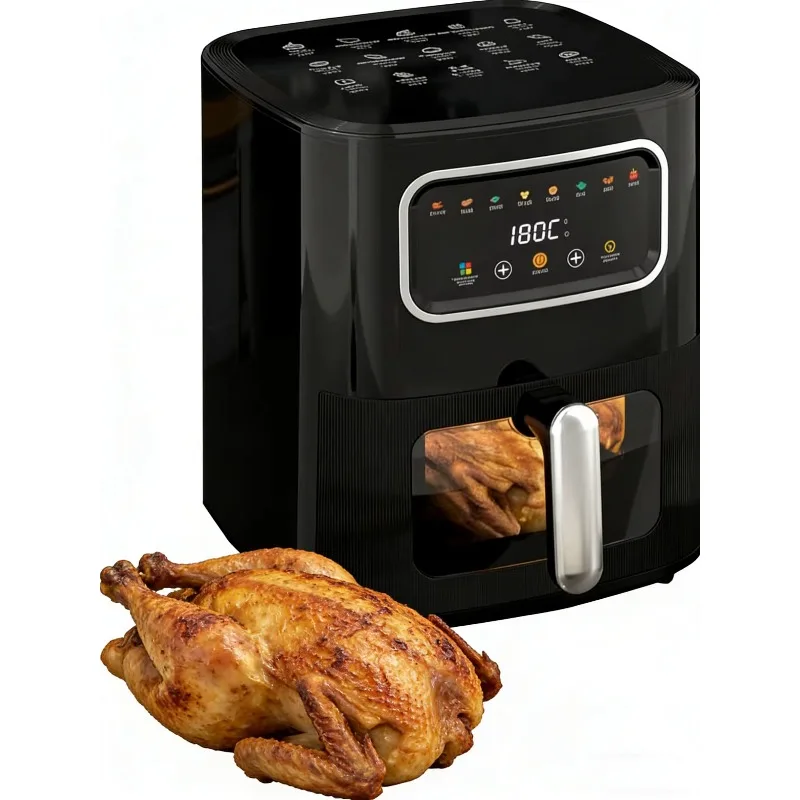10L Cross-Border Visible Air Fryer Modern Square Design Home Smart Electric Multifunctional French Fries Machine Large Capacity