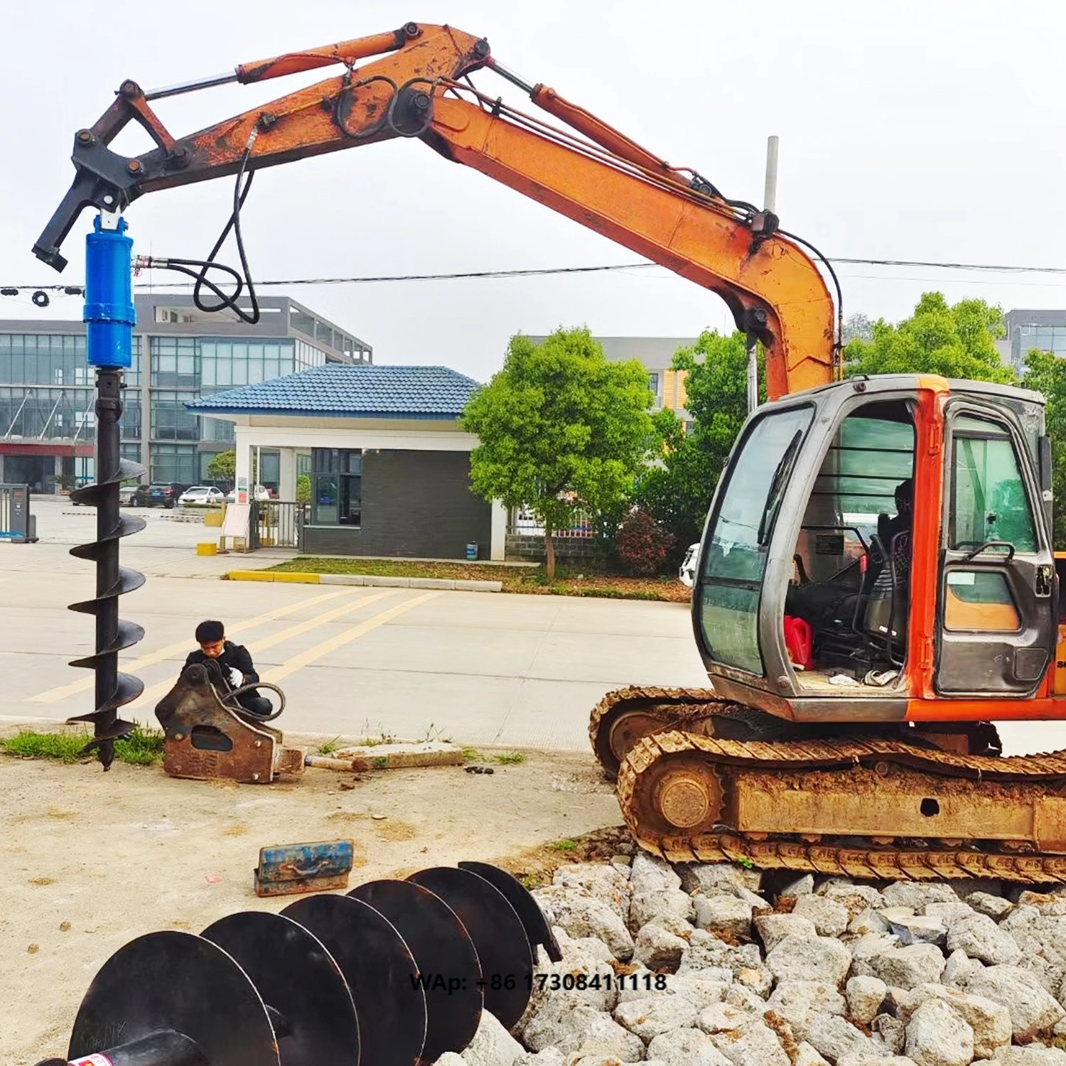 Direct High Torque Hydraulic Power Head Rotary Drive CE Certified Piling Rig Earth Auger Drilling Excavator Crane Attachment