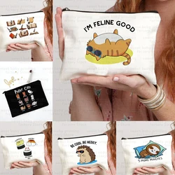 Potter Cats Cosmetic Makeup Bag Pencil Organizer Zipper Kawaii Make Up Pouch Purse Travel Toiletry Bags Teacher's Day Gift