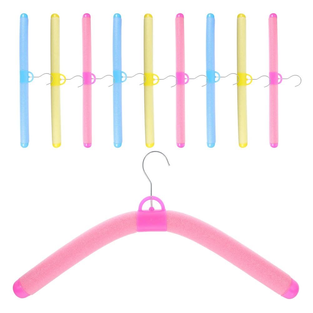 

12Pcs Foam Hangers Lightweight Soft Plastic Colorful Bendable Clothing Store Closet ganization Garment Display Hat