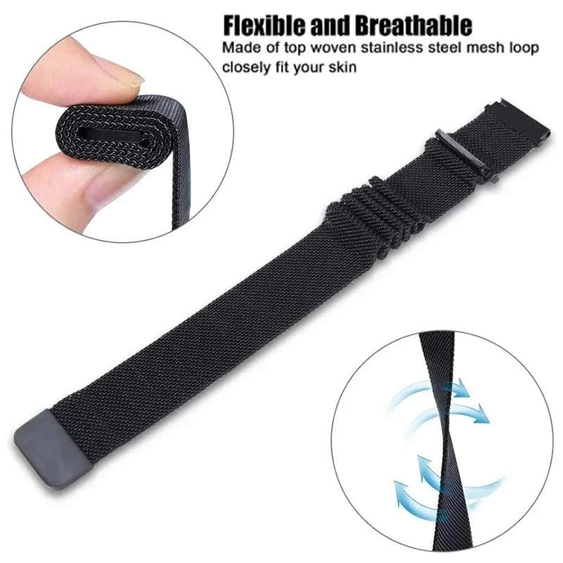 22mm 20mm 밀라노 루프 스트랩 삼성 갤럭시 워치 6 5 4 44mm 40mm 6 클래식 액티브 2 팔찌 화웨이 Gt 마그네틱 시계줄