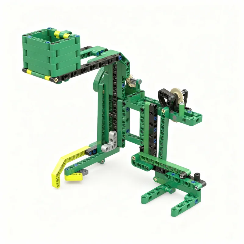 211pcs MOC FLL Submerged Green Attachment High Blocks Technical Model Building Christmas Gifts Construction Toys Education Brick