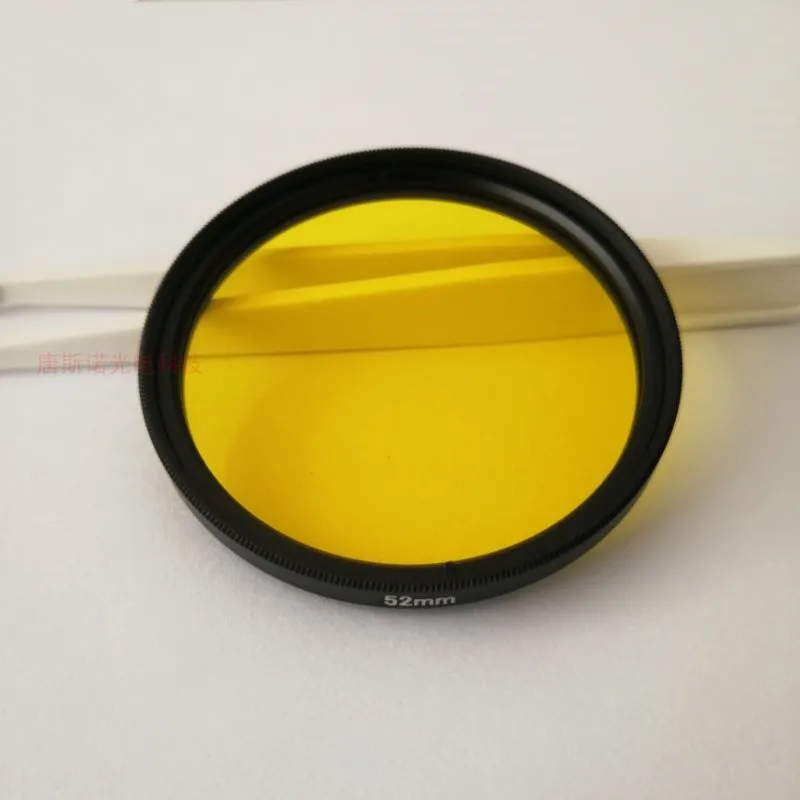 1PCS 25-82mm Lenses Infrared-transmitting Filter 510nm Absorption Cut-off Type Golden-yellow Optical Lens