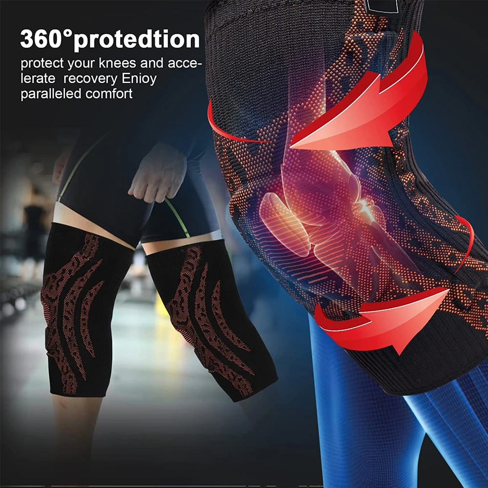 BYEPAIN Knee Support Compression Knee Brace Professional Protective Knee Pad Breathable Bandage Basketball Tennis Cycling