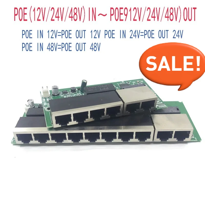 

Коммутатор POE POE12V-24V-48V, 12 В/24 В/48 В, poe, выход 12 В/24 В/48 В, 100 Мбит/с, POE poort;100 Мбит/с UP Link poort; Коммутатор питания poe NVR