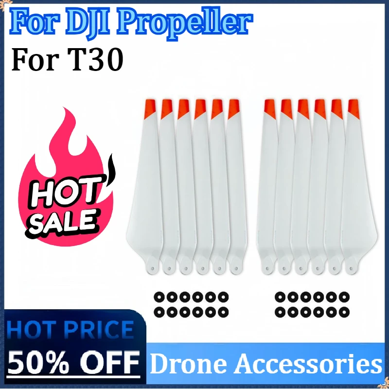 

New Agriculture Drone Propeller Blades For DJI T30 Propeller Blades (12pcs a Whole Set 3-Pair CCW+3-Pair CW) Black/White