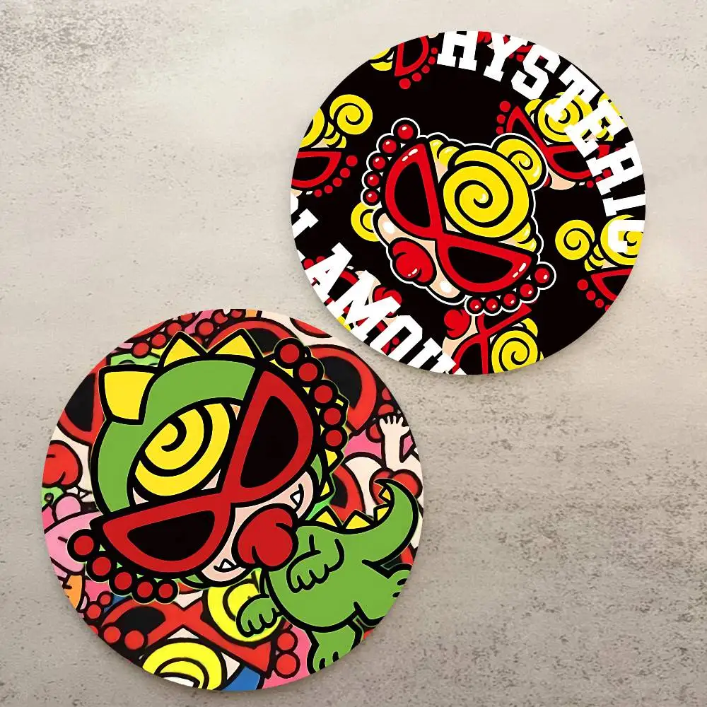 Japan Fashion H-Hysteric M-Mini Wood Coaster Set - Heat Resistant For Tea & Coffee, Home Cafe Decor Holiday Gift