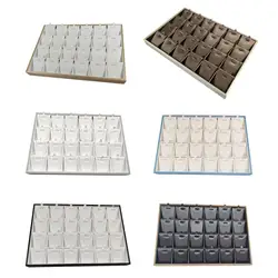 Jewelry Tray Stackable Ear Studs Holder Tabletop Necklace Pendant Display Tray for Live Broadcasting Jewelry Shop Vanity