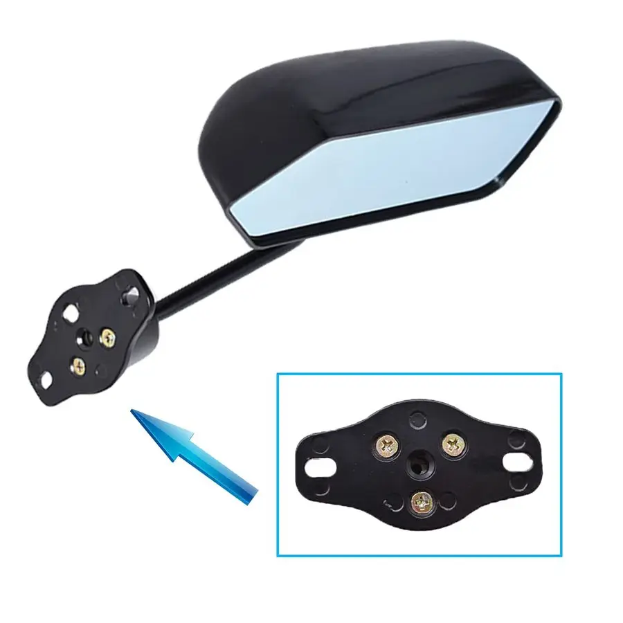 Espejos retrovisores laterales estilo F1 Universal Racing Glass negro