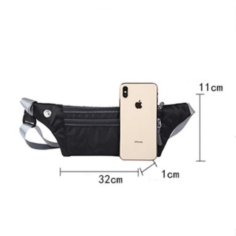 Outdoor Sports Nylon Waist Bag For Men And Women, Running, Fitness, Cycling, Mobile Phone Multifunction Travel Waist Bag