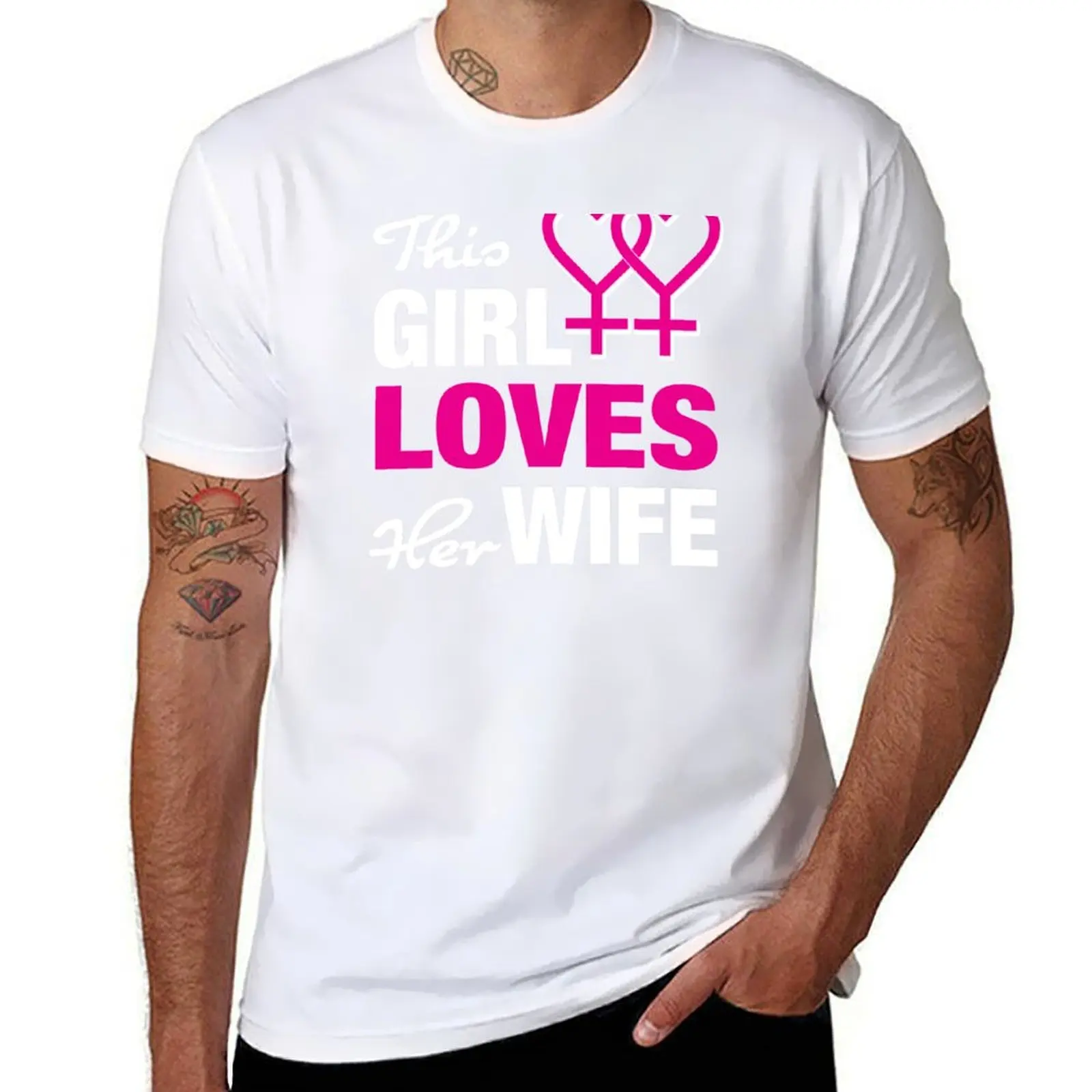 

This Girl Loves Her Wife T-Shirt t shirts for man cotton man t shirt designer T-Shirt