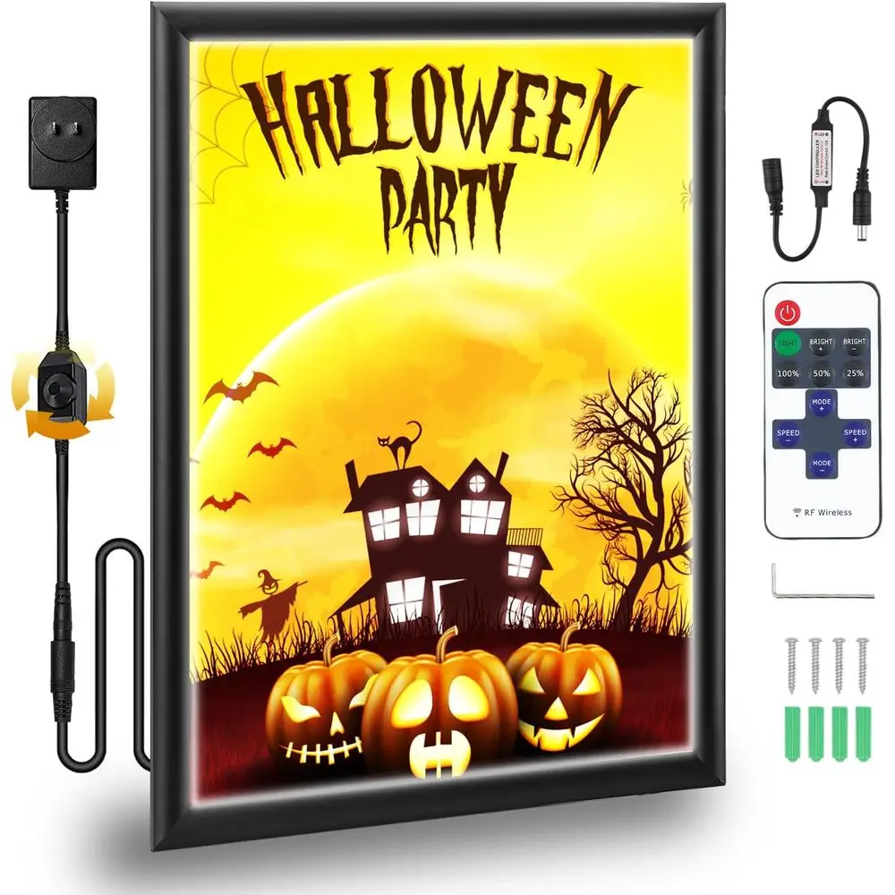 

Световой короб 24x36 дюймов, светодиодный рекламный стенд с подсветкой, с пультом ДУ и диммером, для коммерческого использования, для кинотеатров, театров, рекламы