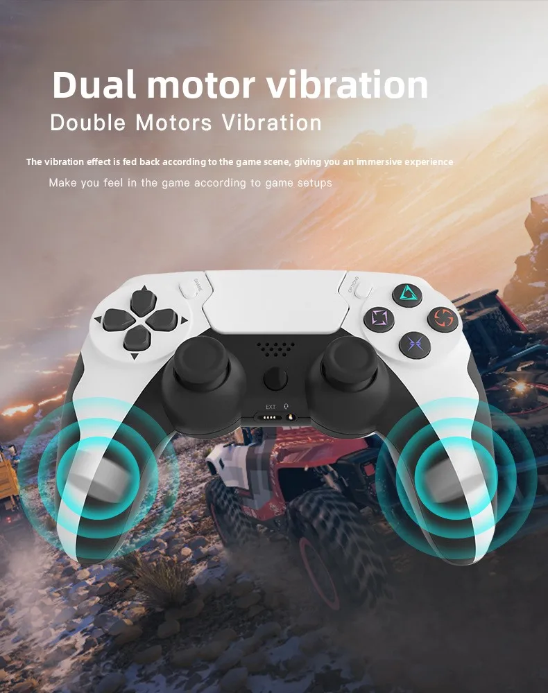 P48 Gamepad PS4 Wireless Bluetooth PC Computer Controller Six-axis Gyroscope Vibration Somatosensory