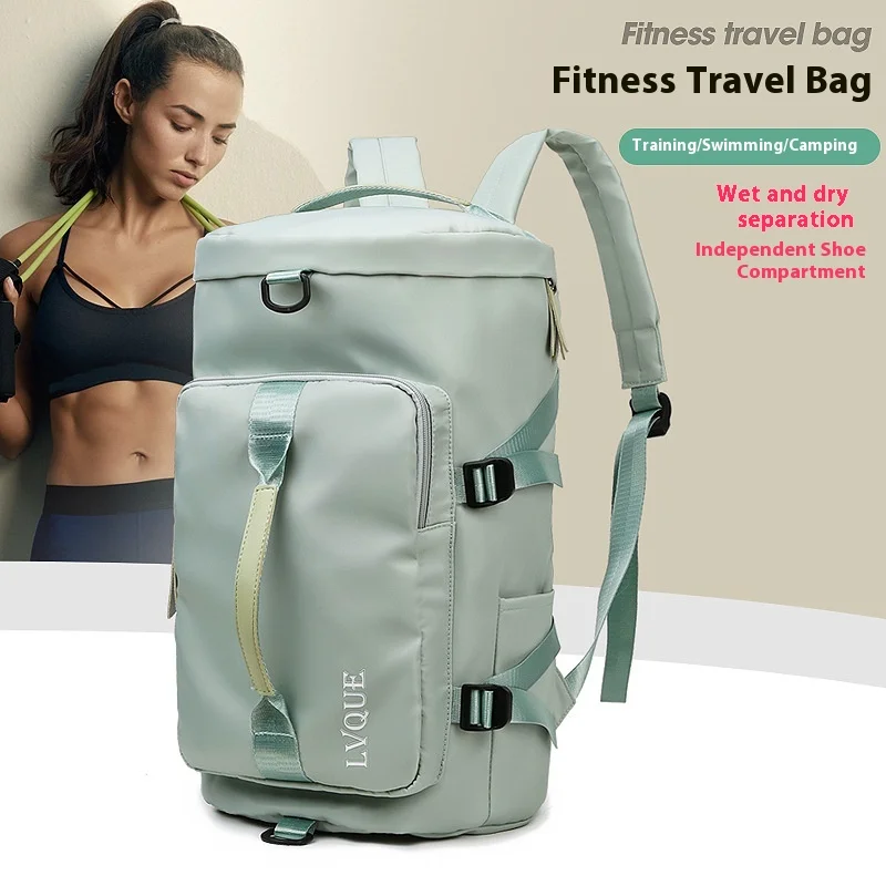 

Large Gym Backpack for Men Women, Lightweight Waterproof Sports Bag with Wet Dry Pockets, Travel Hiking Duffle Backpack