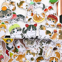 Cute Cats Handbook Cartoon Sticker, Álbum de fotos DIY, Ins Wind Translúcido, Material decorativo, Gatinho 3, 38pcs