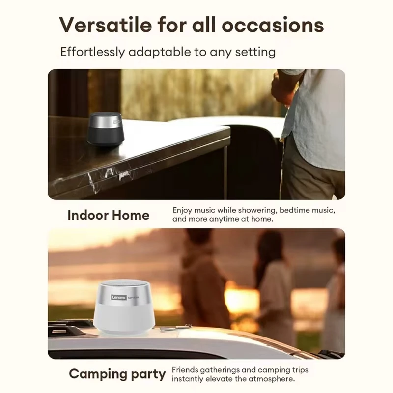 Lenovo HD103 Camping Stereo Wireless Bluetooth Speaker HIFI Sound Quality Portable Stereo Surround Sound Mini Size Player M90