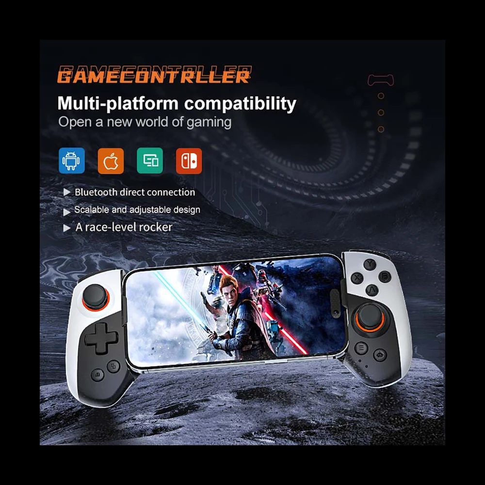 JK03 Gamepad Joystick control No Heat Sink BT Mobile Phone Telescopic Gamepad for PC/Switch/Android