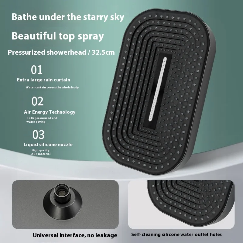 

High Pressure Shower Booster Head - Large Top Spray Rain Shower Head for Household & Hotel Bathroom Luxury Lotus Head