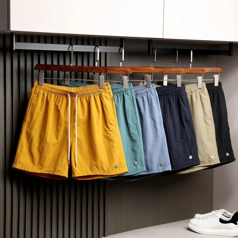 

Lightweight Breathable Men's Casual orts Candy Colors Summer Loose Fit Faion Urban Sle Five-Quarter Length Trousers