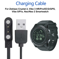 USB Charger For For Zeblaze Crystal 2, Vibe 3 HR/Pro/ECG/GPS, Vibe 5/Pro, Neo/Neo 2 Smartwatch Charging Cable