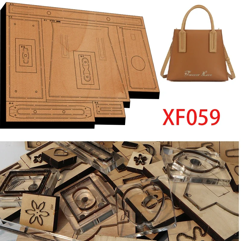 New Japan Steel Blade Wooden Die Wallet Leather Craft Punch Hand Tool Cut Knife Mould One Shoulder Handbag Knife Mold XF059