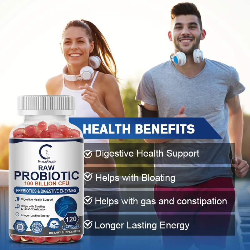 Probiotic Enzyme Capsules 100 Billion CFU Prebiotics & Digestive Enzymes for Intestinal Digestion and Immune Support