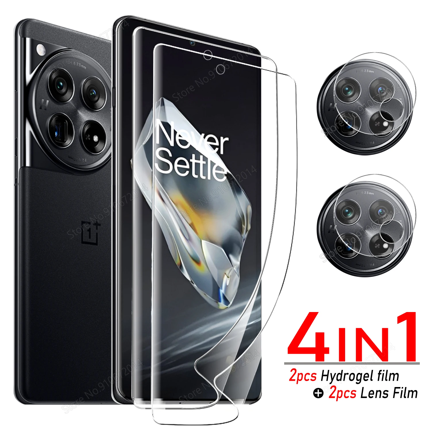 4 IN 1 Hydrogel Film For OnePlus 12 12R 11 8T 9RT 10T 10R Nord CE 3 Lite 2T 5G 8 9 10 ACE 2 Pro Lens Screen Protectors Not Glass