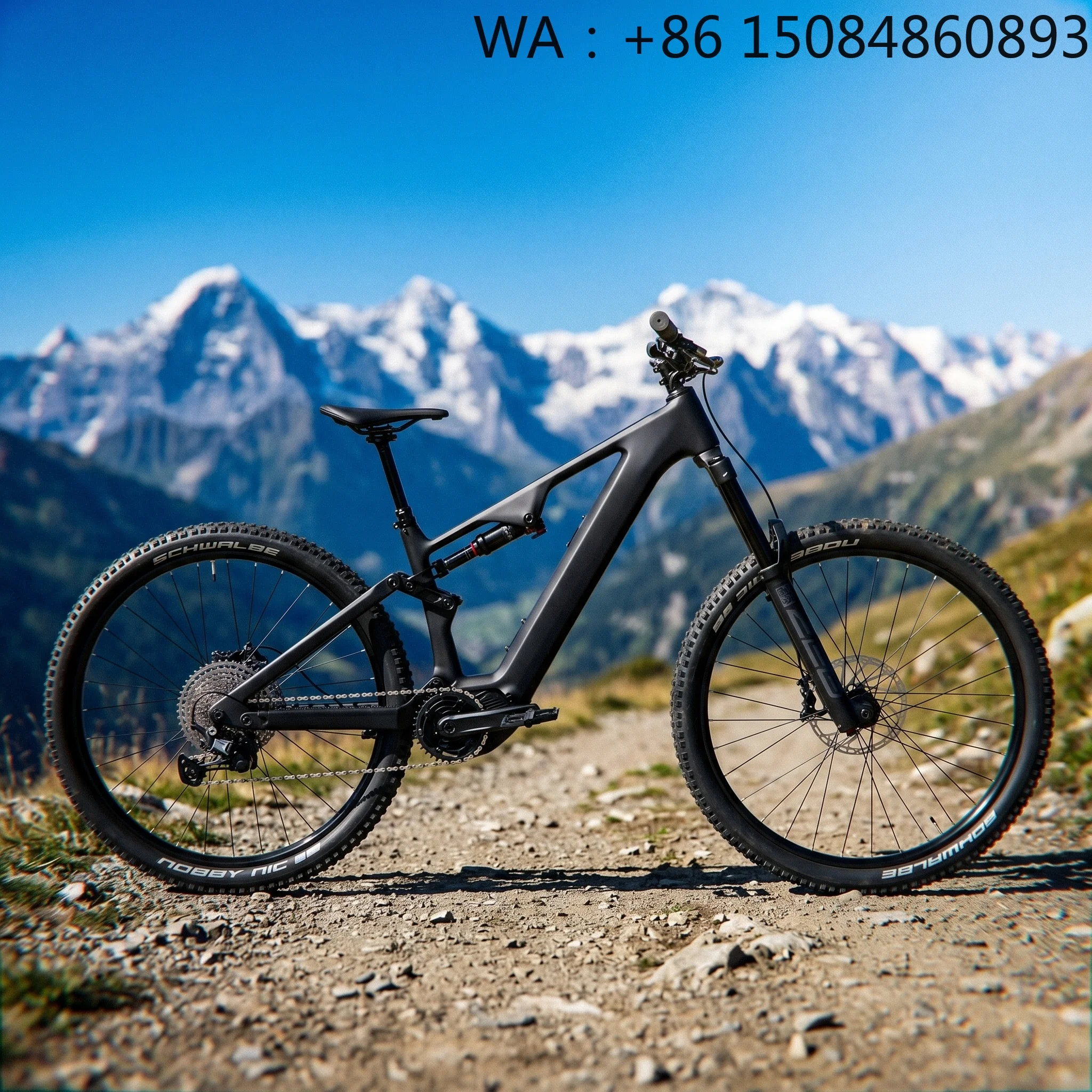 VTT électrique à suspension intégrale 29 pouces, matériau en fibre de carbone, cadre léger, moteur central, vélo électrique tout-terrain
