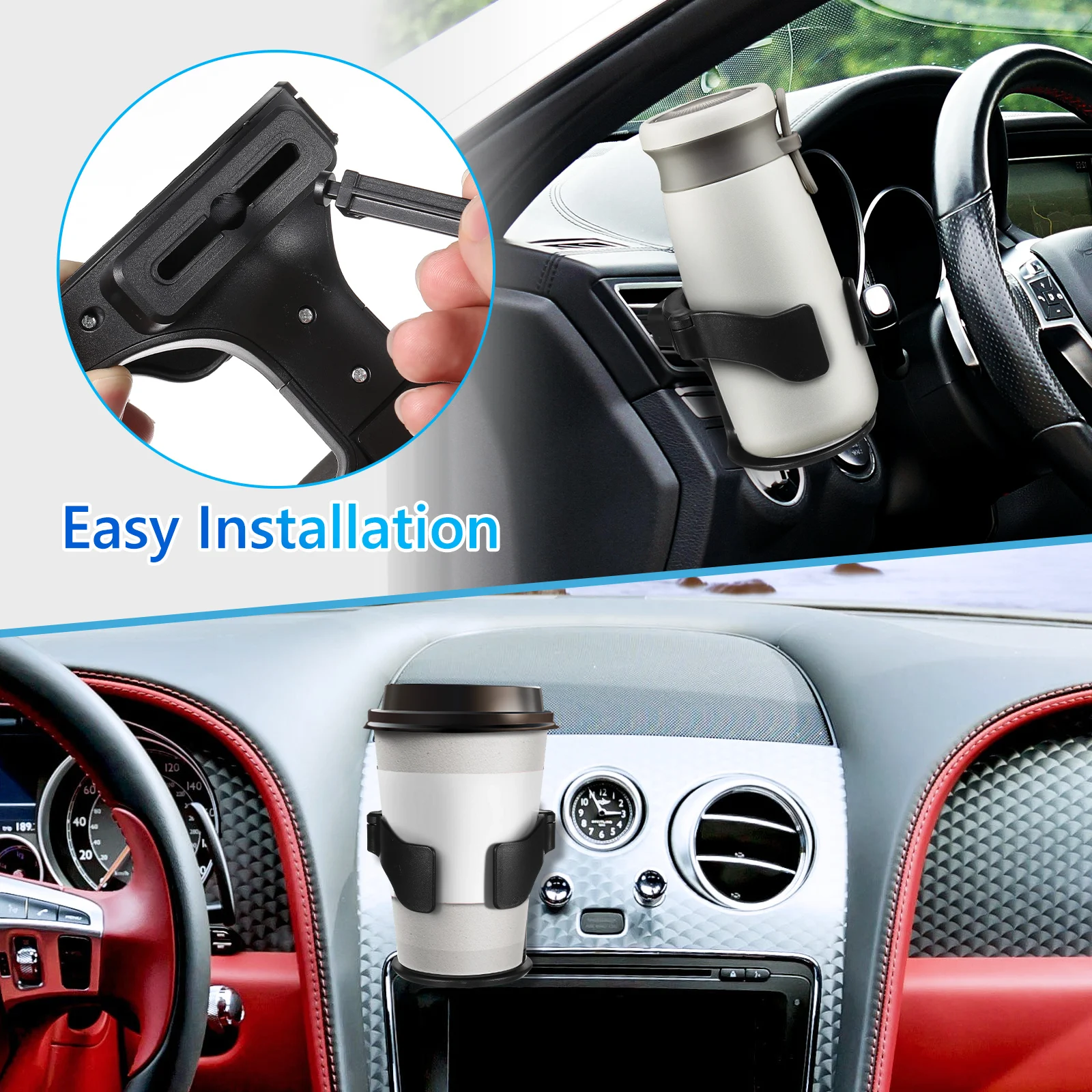 

2 pcs Cup Holder Air Vent Universal Drink Stand For Bottle Coffee Water Holder Vehicle Ventilation Easy Install Compact Design