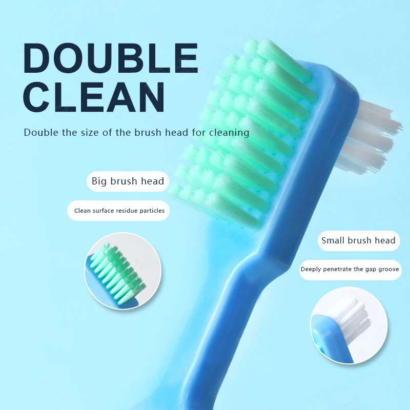 

1Pcs Denture Deep Cleaning False Teeth Wash Cleaning Brush Reusable Brush Braces Descaling Brush Oral Care Tool