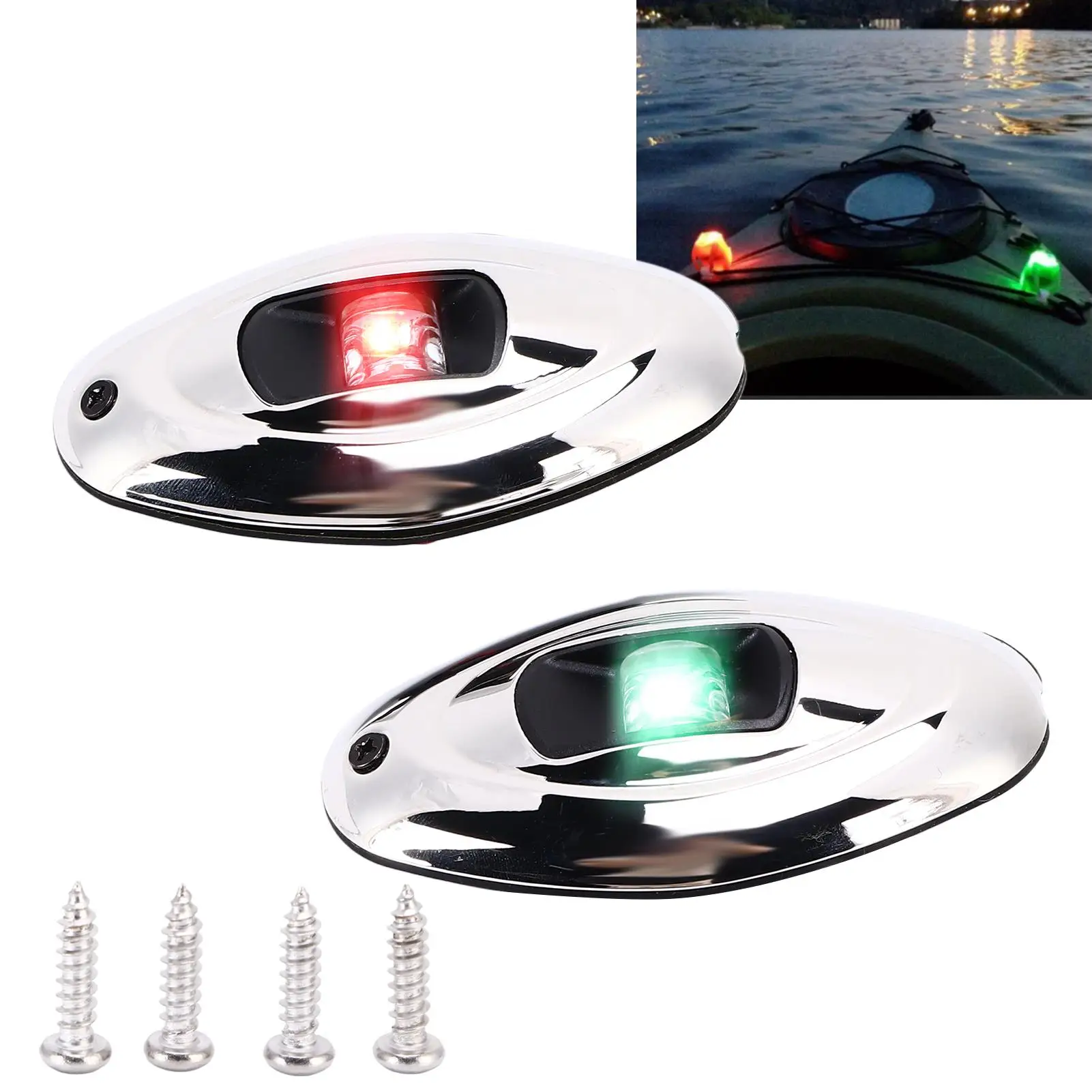 Boat Navigation Light LED Green Red IP66 Waterproof 1 Nautical Mile Visibility Sailing Signal Lamp for pontoons Yachts