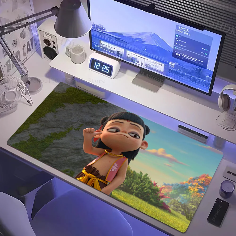 N-Nezha Mousepad Non-slip Suitable For Office Computers Laptops E-sports Game Desk Mats XXL Keyboard