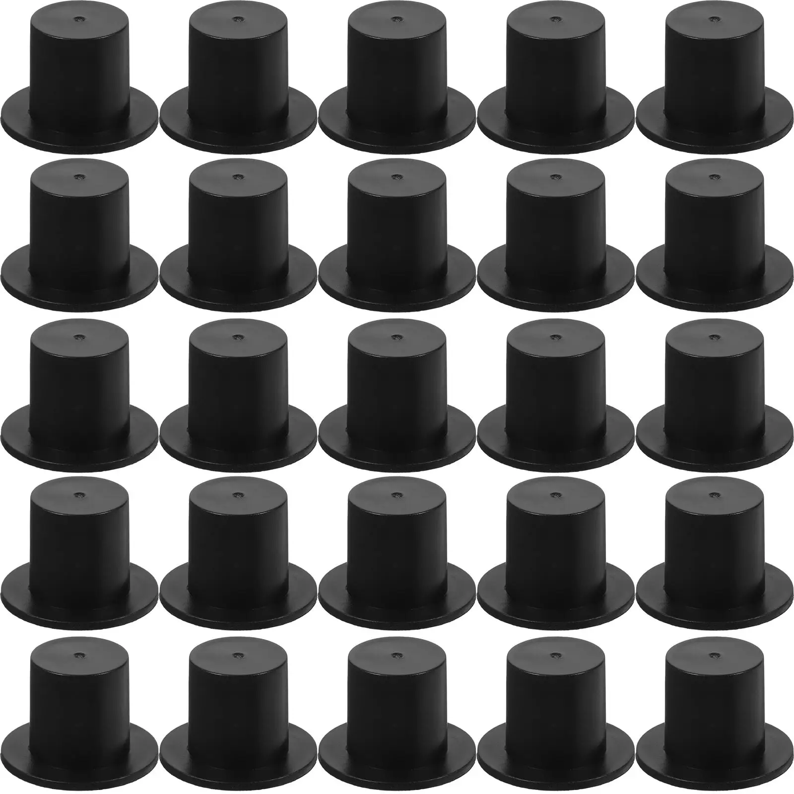 

100Pcs Mini Clown Hat Snowman Hat Black Plastic Hat DIY Accessories Jewelry Crafts Ornaments Christmas Home Decoration
