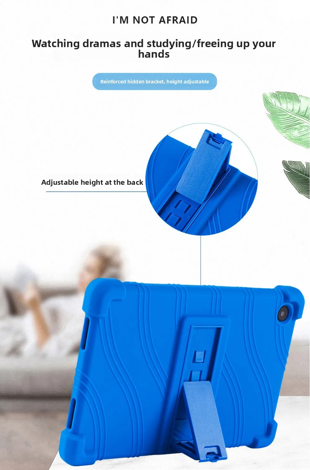 Stoßfeste TPU-Hülle für TCL TAB 8 9132X/9137, Vollständiger Schutz mit Ständer, Mehrere Farben – Detail 3